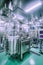 pharmaceutical production line with sterile equipment