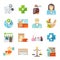 Pharmacicst flat icons set