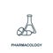 Pharmacology icon from science collection. Simple line element Pharmacology symbol for templates, web design and