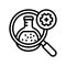 pharmacology research biomedical line icon vector illustration