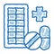 Pharmacy Biohacking doodle icon hand drawn illustration