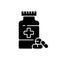 Pharmacy black glyph icon