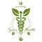 Pharmacy Caduceus icon, vector medical logo for use in holistic