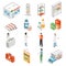 Pharmacy Concept Isometric Icons Collection