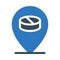 Pharmacy location vector glyph color icon