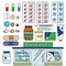 Pharmacy and medical icons, infographic elements set