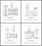 Pharmacy and Medicines Means Bright Vector Posters