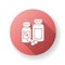 Pharmacy red flat design long shadow glyph icon
