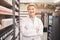 Pharmacy, senior woman pharmacist in portrait at drug store and pills with medicine for healthcare. Drugs, health and
