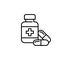 Pharmacy vector icon. Medical preparations.