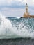 Pharos lighthouse protects the Old Venetian harbor