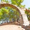 phaselis sea bush gate in myra the old column stone c