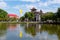 Phat Diem cathedral under blue sky in Ninh Binh, Vietnam