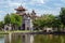 Phat Diem cathedral under blue sky in Ninh Binh, Vietnam