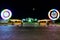 PHAYAO, THAILAND - December 11, 2019 : King Ngam Mueang Monument with Decorative Lanna Lanterns beside Kwan Phayao Lake