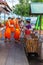 PHAYAO, THAILAND - July 9, 2016 : The Thai peoples give food offerings to  Buddhist monks