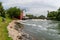 Phelps Mill historical flour mill on the Ottertail River in rural Minnesota, USA.