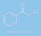 Phenacyl chloride CN tear gas molecule. Skeletal formula.