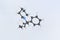 Phencyclidine molecule made with balls, scientific molecular model. 3D rendering