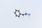 Phenethylamine molecule made with balls, isolated molecular model. 3D rendering