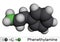 Phenethylamine, PEA molecule. It is monoamine alkaloid, central nervous system stimulant in humans. Molecular model. 3D rendering