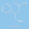 Phenibut anxiolytic and sedative drug molecule. Skeletal formula.