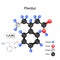 Phenibut. Structure of a molecule.