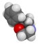 Phenmetrazine stimulant drug molecule (amphetamine class). Used as stimulant and appetite suppressant.  Atoms are represented as