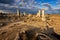 Phenomenon rock formations in Bulgaria around Varna - Pobiti kamani. National tourism place.