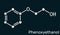 Phenoxyethanol primary alcohol molecule. It is glycol ether, antiinfective agent, preservative, antiseptic, solvent. Skeletal