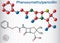 Phenoxymethylpenicillin penicillin V antibiotic drug molecule. Structural chemical formula and molecule model. Sheet of paper in