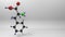 Phenylalanine molecule 3D illustration.