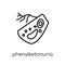Phenylketonuria icon. Trendy modern flat linear vector Phenylketonuria icon on white background from thin line Diseases collection