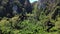 phi phi island Primeval forest hills cliffs. Fantastic aerial view flight drone