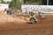 Phichit, Thailand, December 27, 2015:Extreme Sport Motorcycle, The motocross competition, motocross rider cornering and free fee t