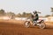 Phichit,Thailand,December 27,2015:Extreme Sport Motorcycle,The motocross competition,motocross rider and good driver