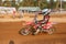 Phichit,Thailand,December 27,2015:Extreme Sport Motorcycle,The motocross competition,motocross rider and good driver