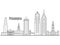 Philadelphia city skyline - downtown cityscape, towers