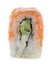 Philadelphia maki sushi isolated on a white