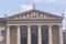 Philadelphia Museum of Art with plaza and fountain in Greek Revival style, Philadelphia, PA