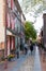 Philadelphia, PA - October 22 2022: Elfreth\'s Alley in Philadelphia