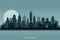 Philadelphia Pennsylvania city skyline pixel silhouette