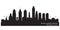 Philadelphia Pennsylvania city skyline vector silhouette