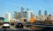 Philadelphia, Pennsylvania, U.S.A - February 9, 2020 - The view of the traffic on Schuylkill Expressway into the city during the