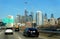 Philadelphia, Pennsylvania, U.S.A - February 9, 2020 - The view of the traffic on Schuylkill Expressway into the city during the