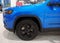 Philadelphia, Pennsylvania, U.S.A - February 9, 2020 - The wheel of the blue color 2020 Jeep Cherokee Altitude 4X4