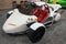 Philadelphia, Pennsylvania, U.S.A - February 9, 2020 - The white color of Campagna T-Rex, a two-seat three-wheeled motor vehicle