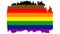 Philadelphia Pride Flag, LGBT community. Flat design. Urban culture wallpaper and background