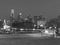 Philadelphia Skyline at Dusk black and white