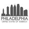 Philadelphia Skyline Silhouette Design City Vector Art